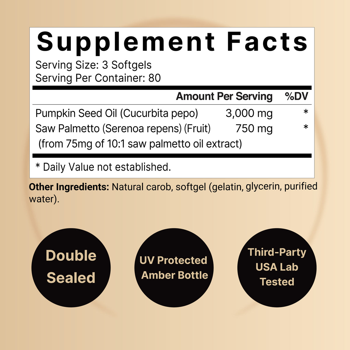 Pumpkin Seed Oil Softgels - NutriONN Supplements