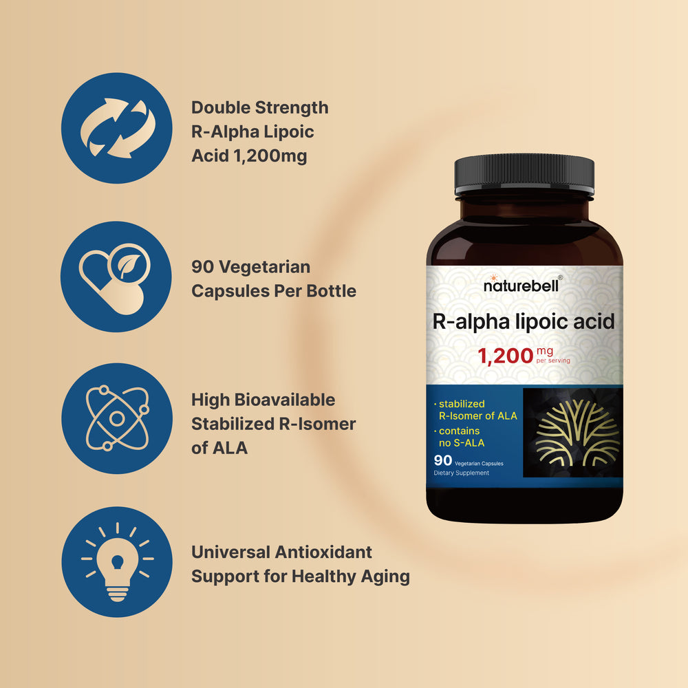 R Alpha Lipoic Acid 1,200mg Per Serving, 90 Veggie Capsules