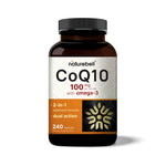 CoQ10 (Ubiquinone) 100mg with Omega 3 Fatty Acids, 240 Capsules