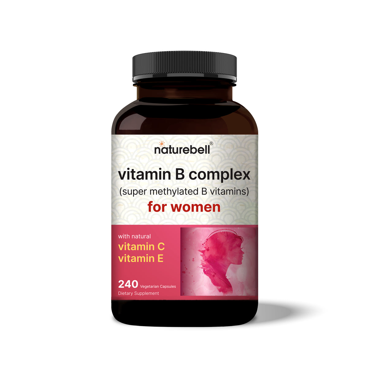 Vitamin B Complex for Women, 240 Veggie Capsules – NatureBell