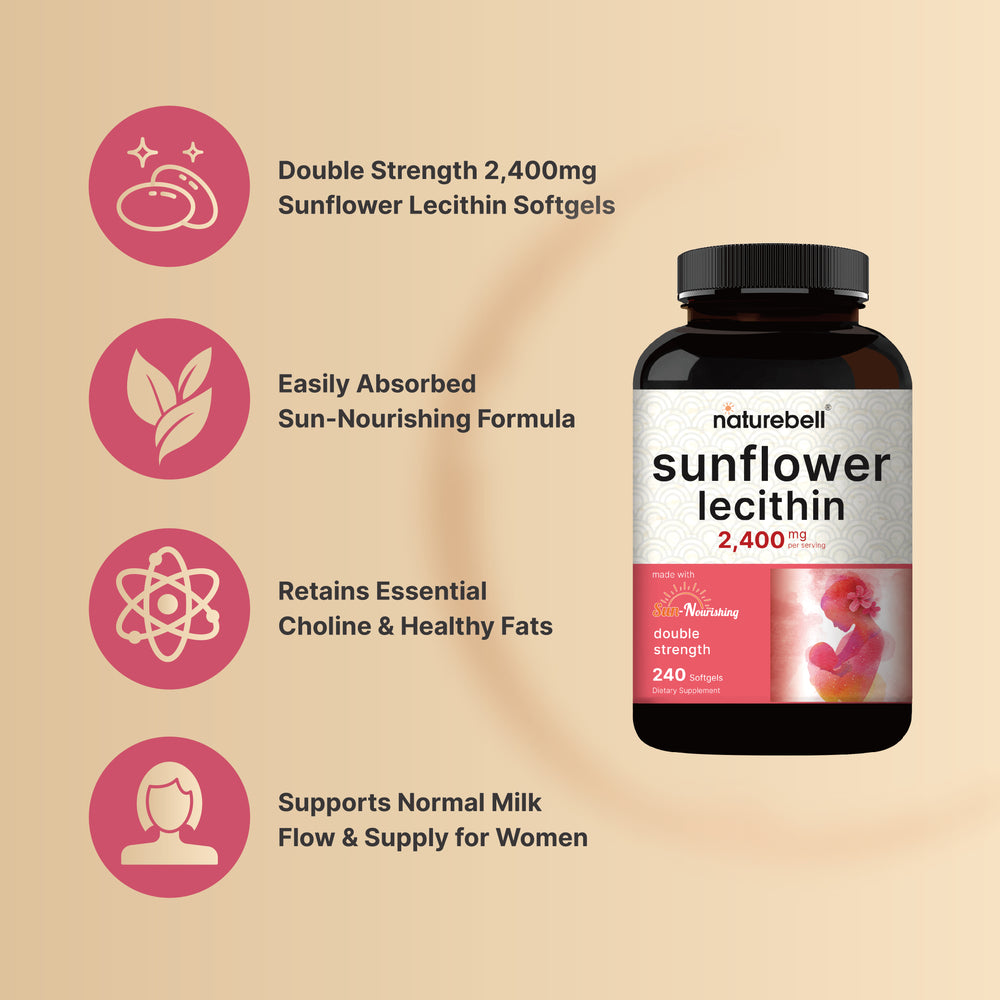 Sunflower Lecithin 2,400mg, 240 Softgels