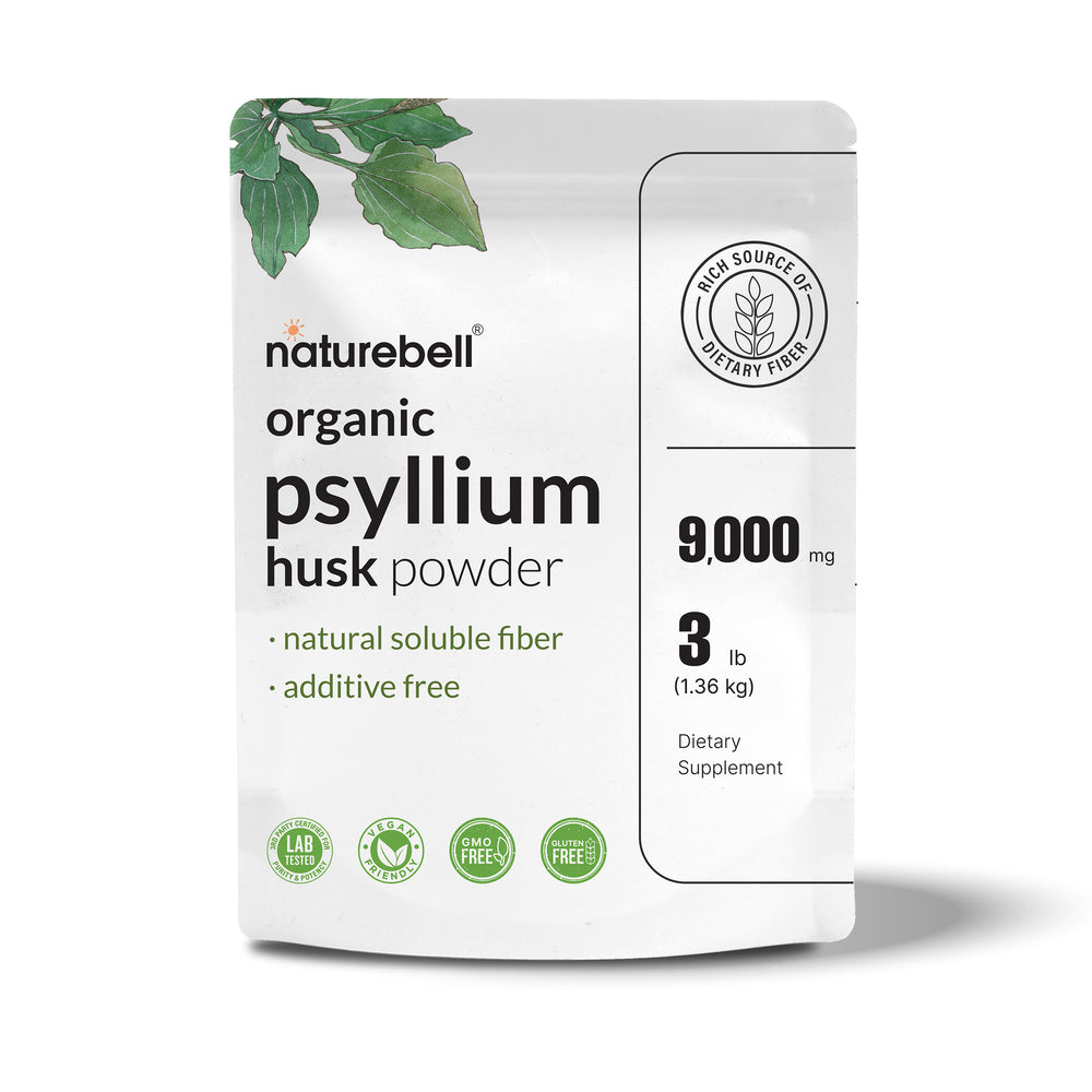 Organic Psyllium Husk Powder, 3 Lbs (48 Oz)