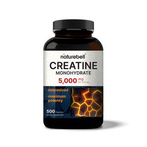 Creatine Monohydrate 5,000mg Per Serving, 500 Capsules